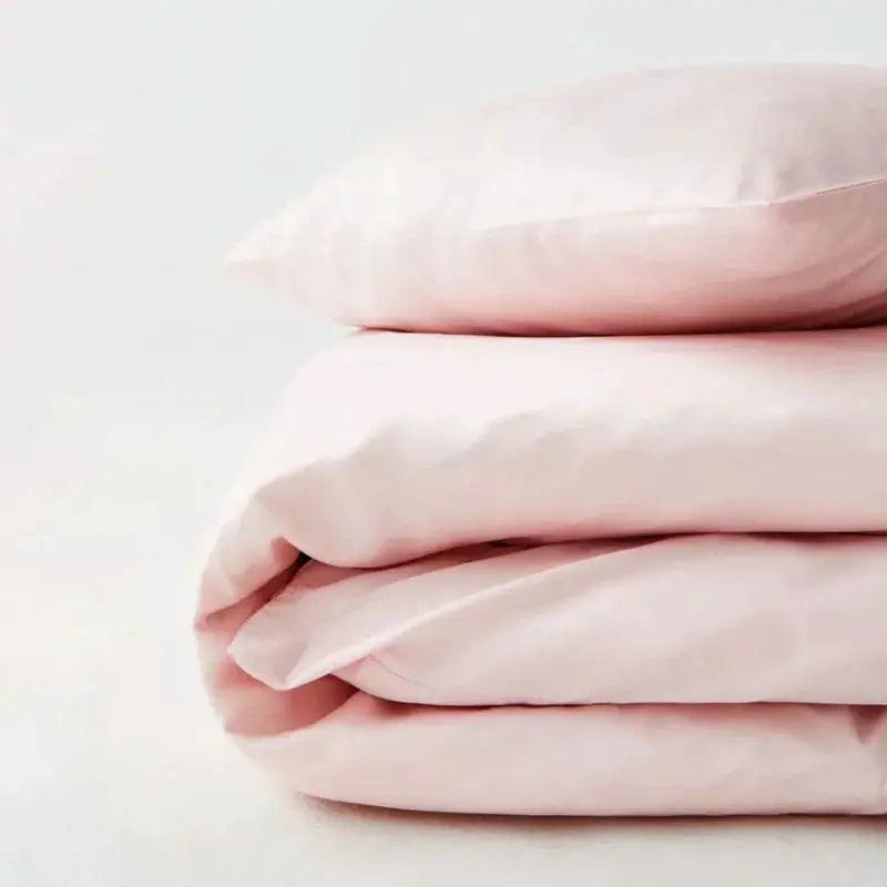 Duvet cover set, 3pc pink lyocell bamboo with pillowcases, by Simples Market (single)
