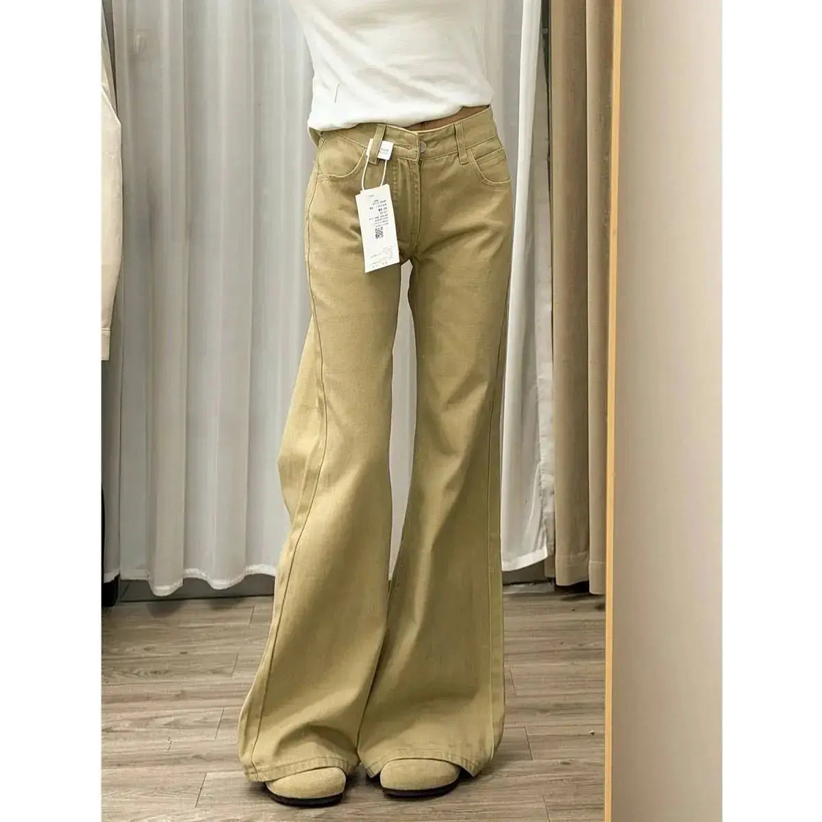 High Waist Flare Jeans Ladies Vintage Inspired Autumn Y2K Bell Bottoms