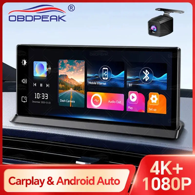 K2 Pro Car DVR 4K Dash Cam Dual Lens Wireless CarPlay Android Auto GPS