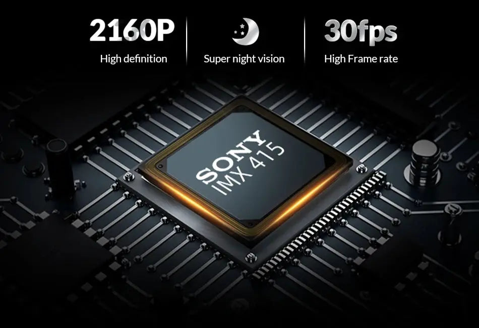 E-ACE 4K WIFI Dashcam by Simples Market — close-up of Sony IMX 415 sensor on PCB
