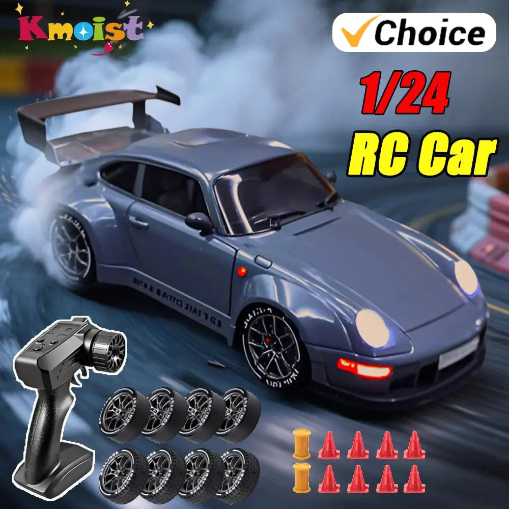 1:24 Scale RC Drift Car Remote Control With 2.4G Radio High Speed Model Vehicle For Boys And Kids Gifts