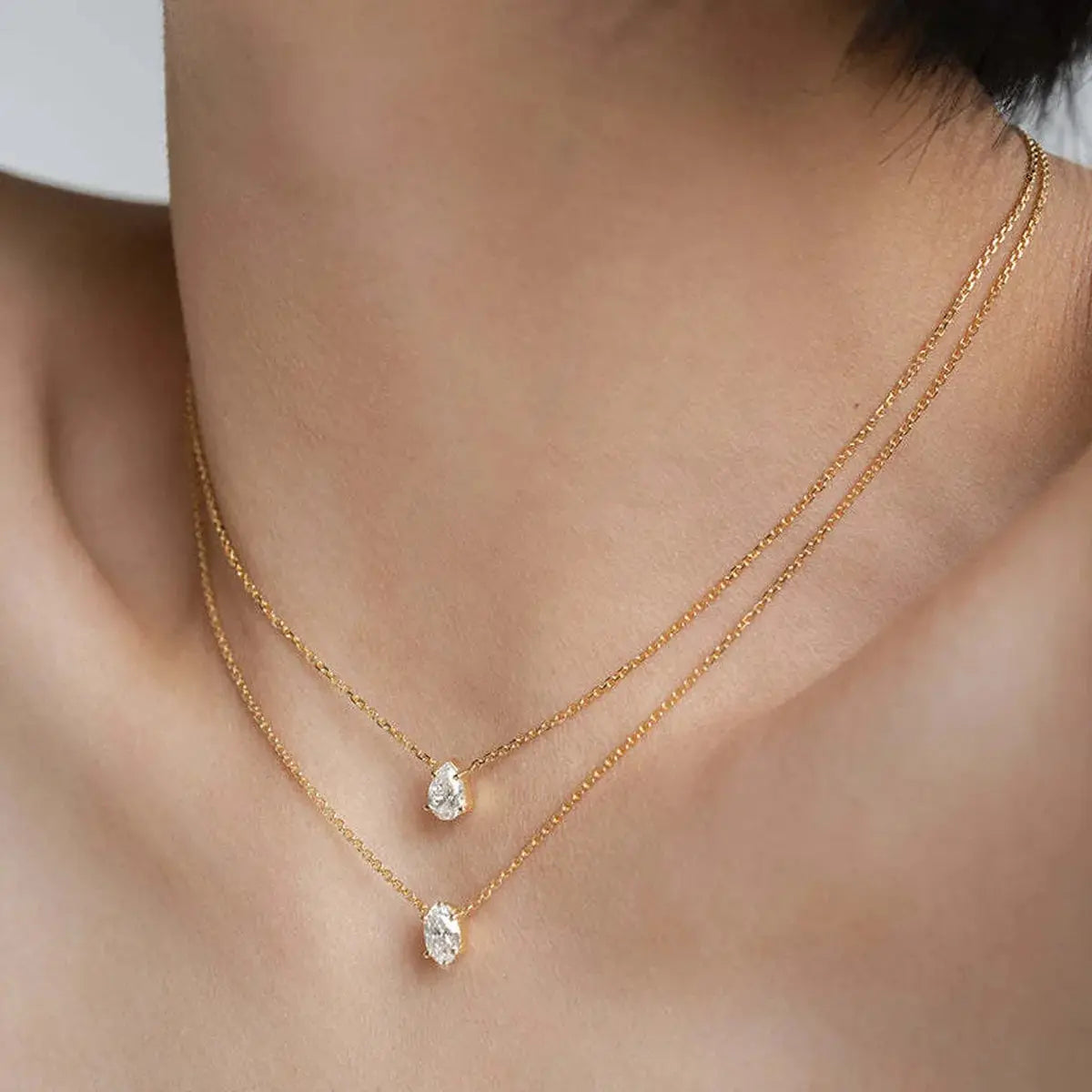 Trendy Zircon Pendant Necklace For Women Multilayer Chain Choker Fashion Jewelry Gift For Parties