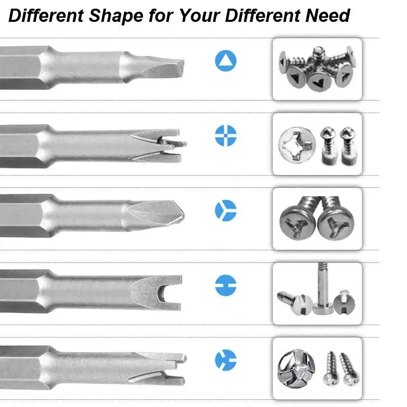 Magnetic Screwdriver Set Y Shaped U Shaped Triangle Three Point Bits Security Tip Repair Tool Power Drill Accessories