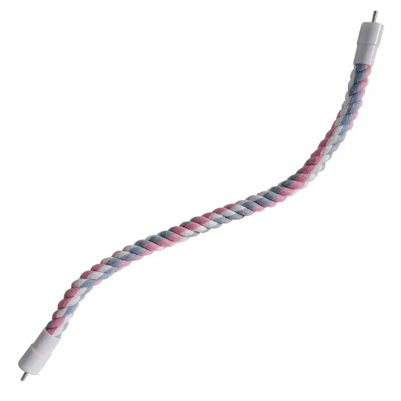 Simples Market 1PC bird bite toy, multicolor cotton rope parrot climbing toy with end caps