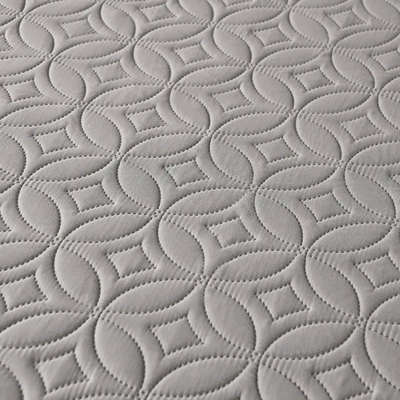 Simples Market quilted grey mattress protector with circular diamond stitching, 30cm deep pocket