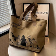 UrbanCanvas Womens Canvas Tote Bag Spacious Durable Shoulder Bag With Zipper Closure For Work