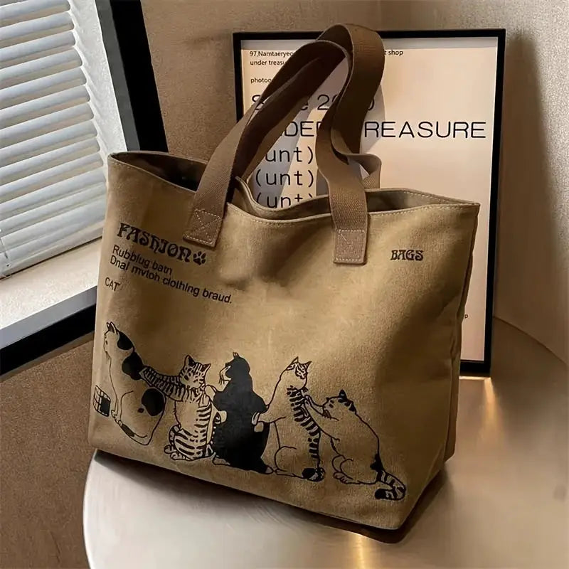 UrbanCanvas Womens Canvas Tote Bag Spacious Durable Shoulder Bag With Zipper Closure For Work
