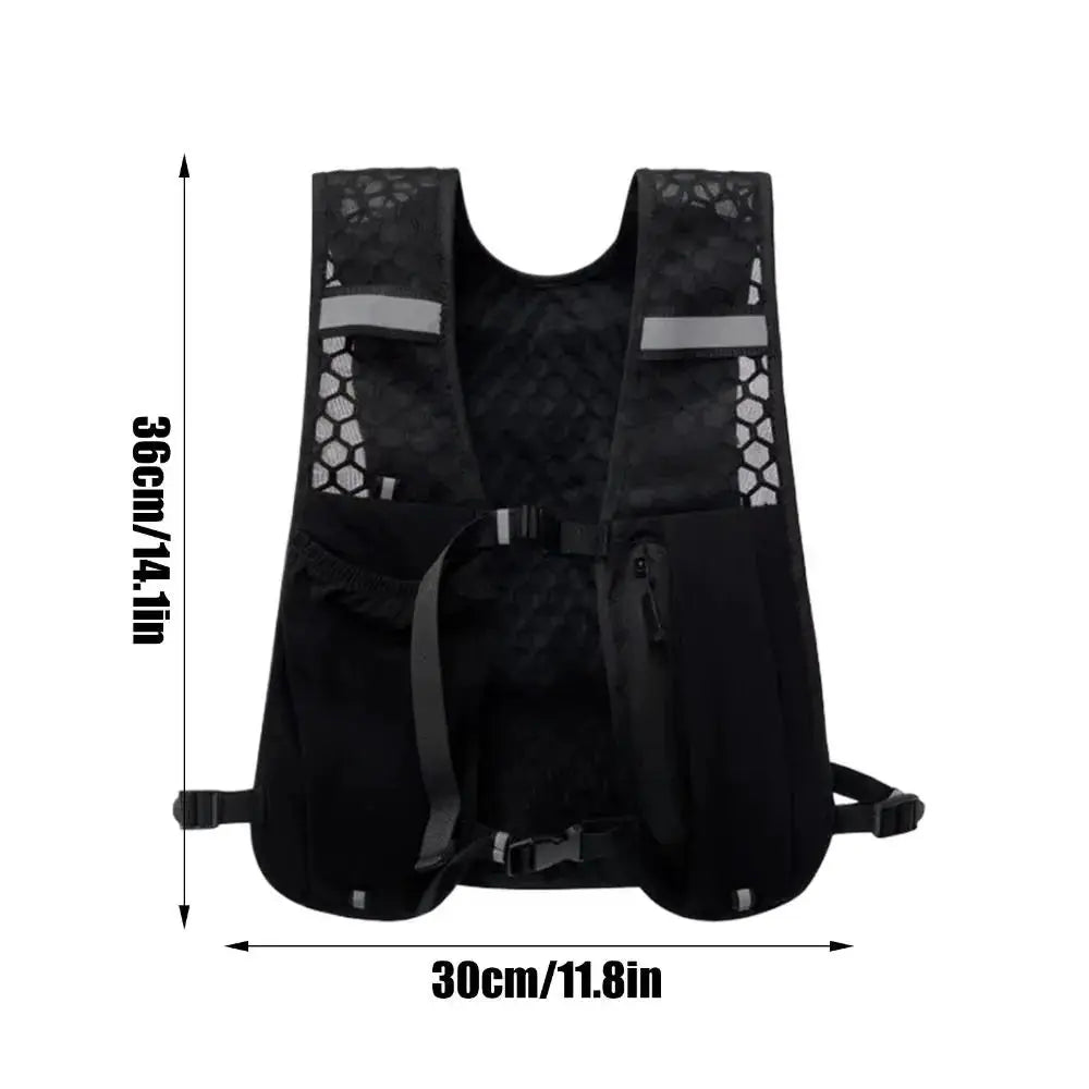Lightweight Running Vest Hydration Chest Pack With Water Bottle Holder And Phone Pocket For Runners