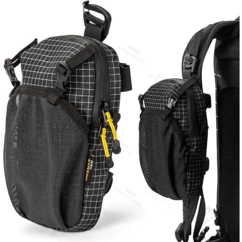 Waterproof Smartphone Pouch And Water Bottle Attachment For Backpack Shoulder Strap Hiking Camping Lightweight