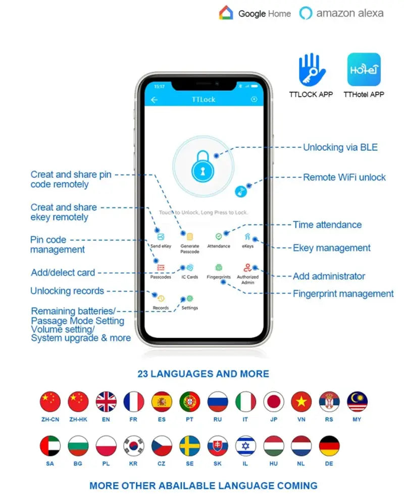 Fingerprint gate door lock with Tuya WiFi, outdoor waterproof, TTLock app remote control by Simples Market