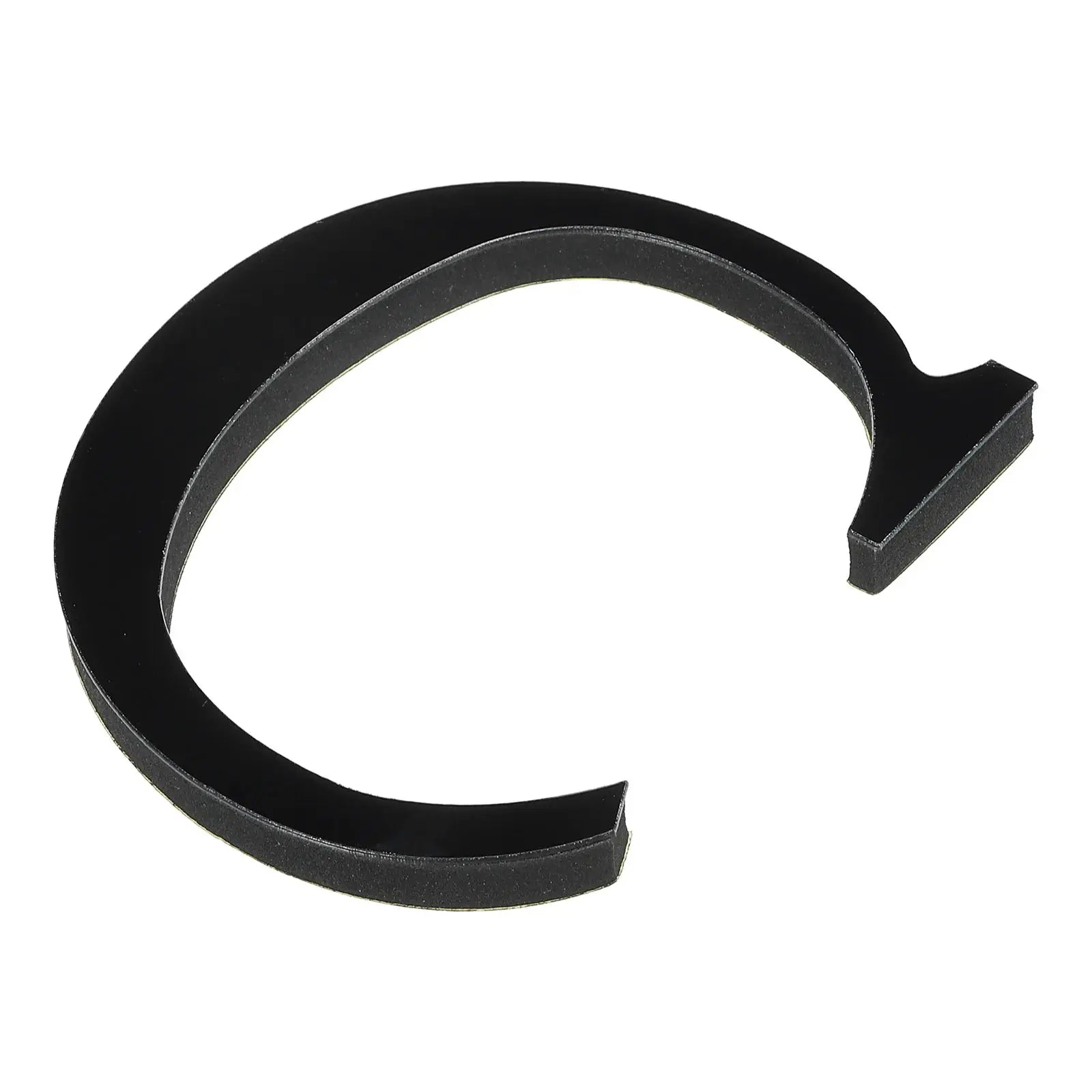 3D mirror acrylic wall art ring segment, black, self-adhesive, 10cm
