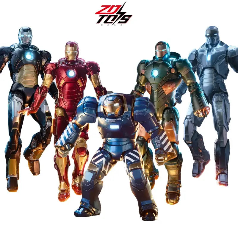ZDTDS Iron Man Avengers MK37 Hammerhead MK12 MK38 Igor MK9 Iron Patriot War Machine Action Figure Collectible Toy