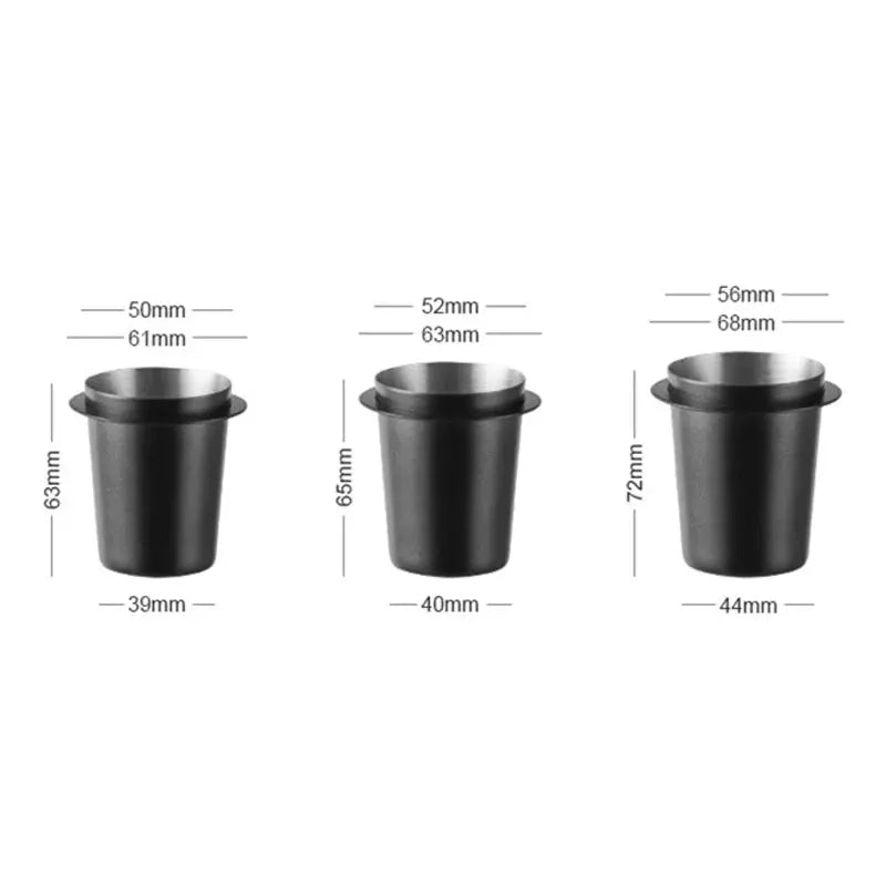 BaristaPro Stainless Steel Coffee Dosing Cup For Espresso Machines Ergonomic Precise Measuring For Consistent Brews