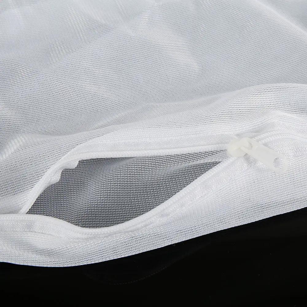 White removable inner liner for bean bag sofa with zipper, anti-fouling mesh fabric, no padding