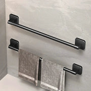 NovaLine Self Adhesive Bathroom Towel Rack No Drill Installation Aluminum Alloy Towel Holder White Or Black