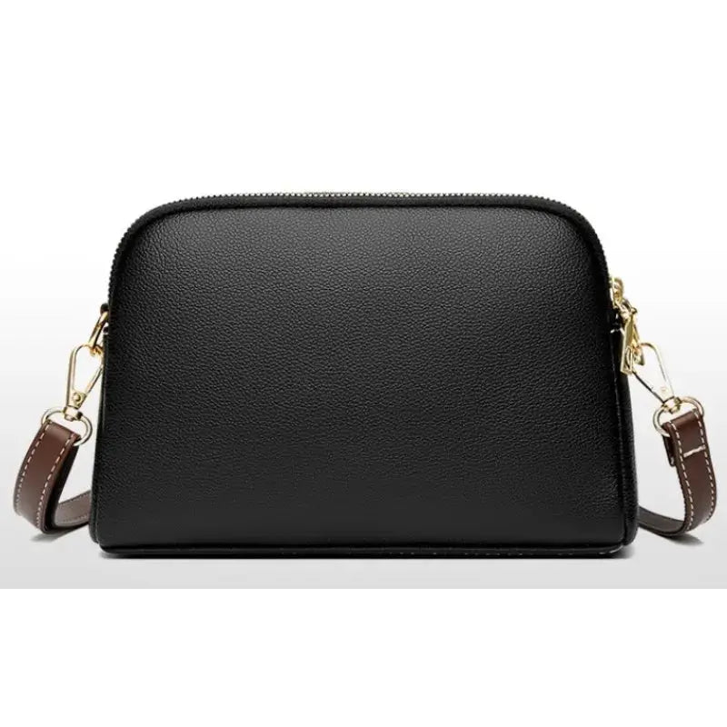 Designer Genuine Cowhide Leather Flap Handbag For Women Luxury Crossbody Messenger Bag