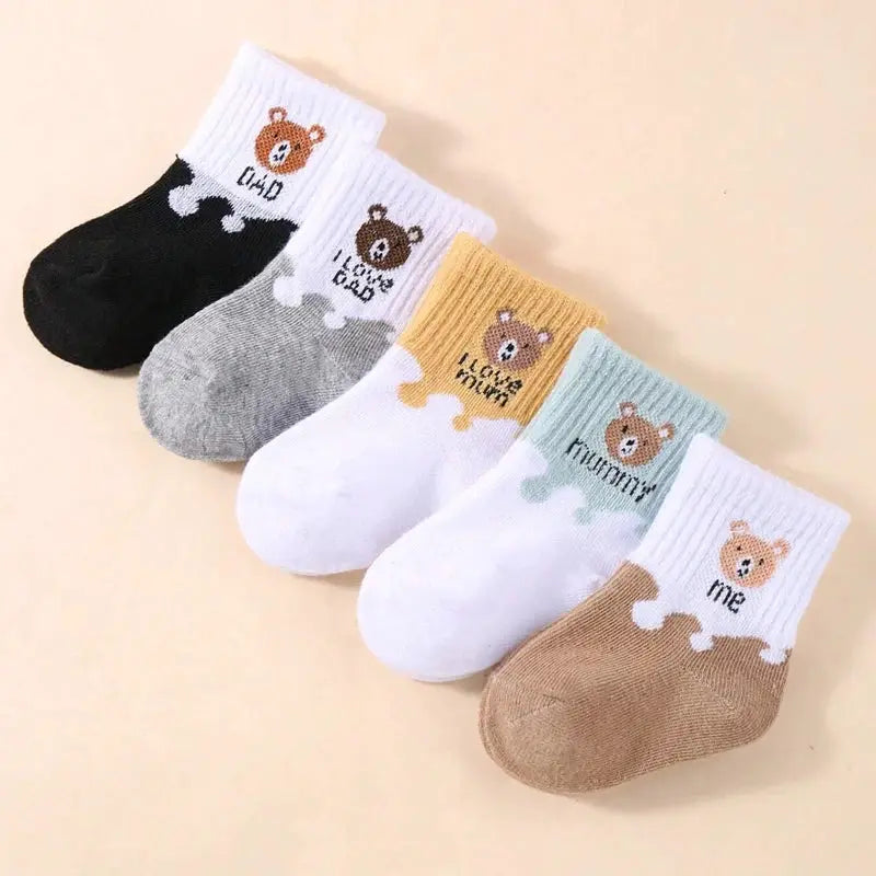Five Pairs Baby Socks Low Cut Ankle Socks For Newborns Toddlers 0 To 12 Months Breathable Polyester Elastane