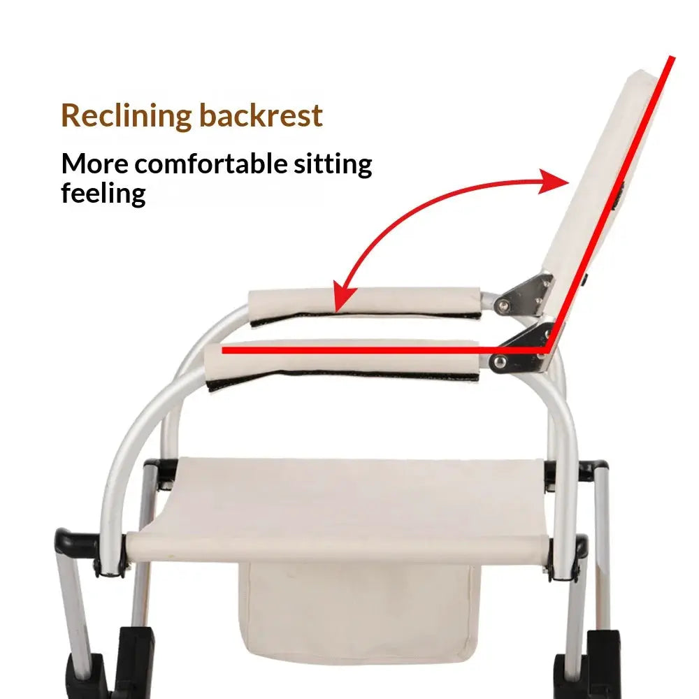 Simples Market outdoor foldable director chair with aluminum alloy frame, beige canvas seat, and reclining backrest