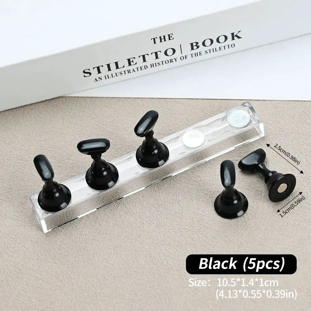 Aurora Nails Transparent Magnetic Nail Stand For Acrylic False Nails Holder For Training And Display