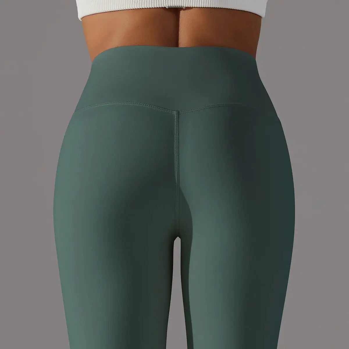 Simples Market high-waist green women's leggings for fitness, yoga and running