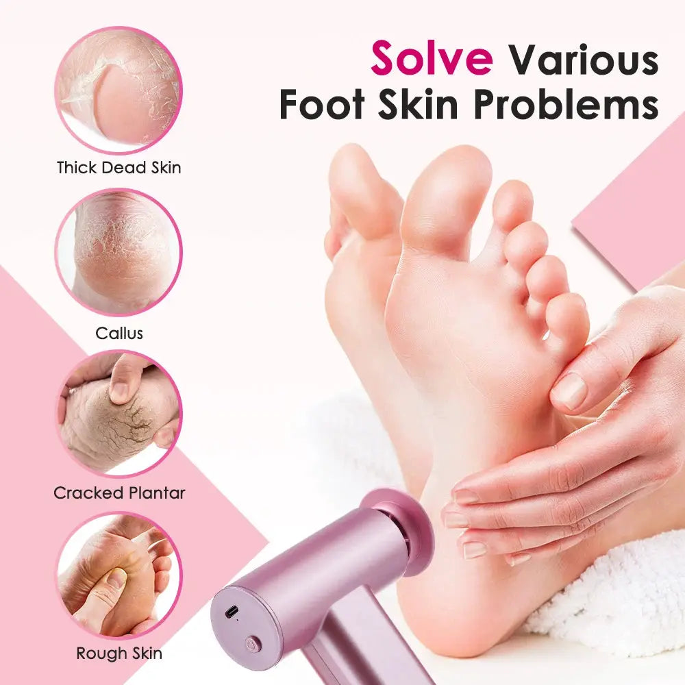 Simples Market pink electric foot callus remover for pedicure care
