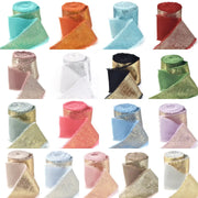 LuxeSilk 5M Silk Ribbon Roll Handmade Ripped Ribbon For Wedding Bouquets Gift Boxes And Decor