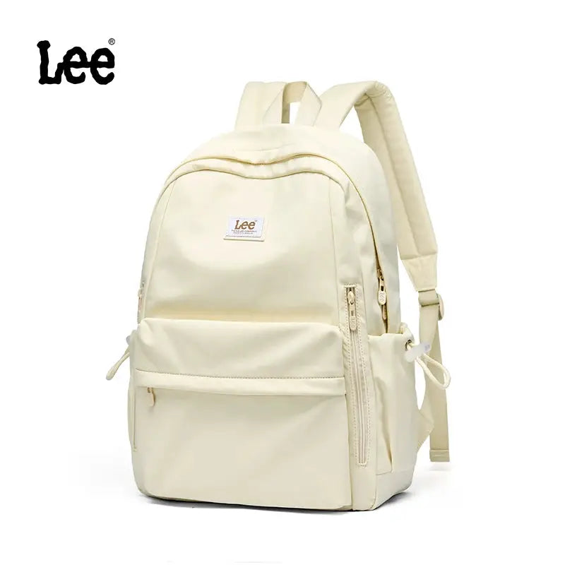 Lee lightweight 16-inch laptop backpack in cream Oxford fabric