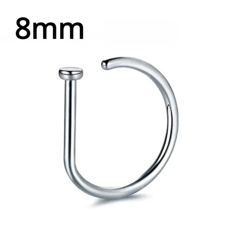 Magnetic Nose Ring Hoop Septum Clip Non Piercing Stainless Steel Hip Hop Punk Fashion Jewelry for Women
