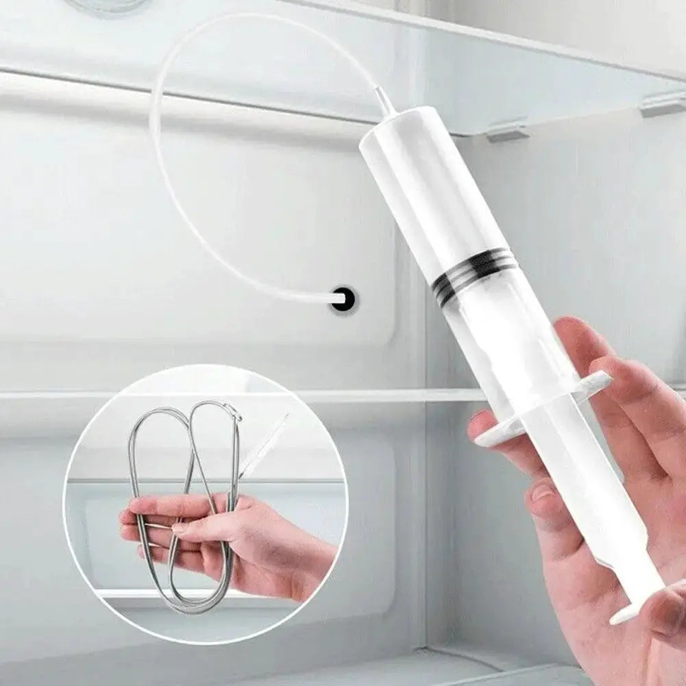 5 Piece Refrigerator Drain Cleaning Kit With Brush Suction Syringe And 1.5 Meter Hose For Fridge Drain Hole Cleaning