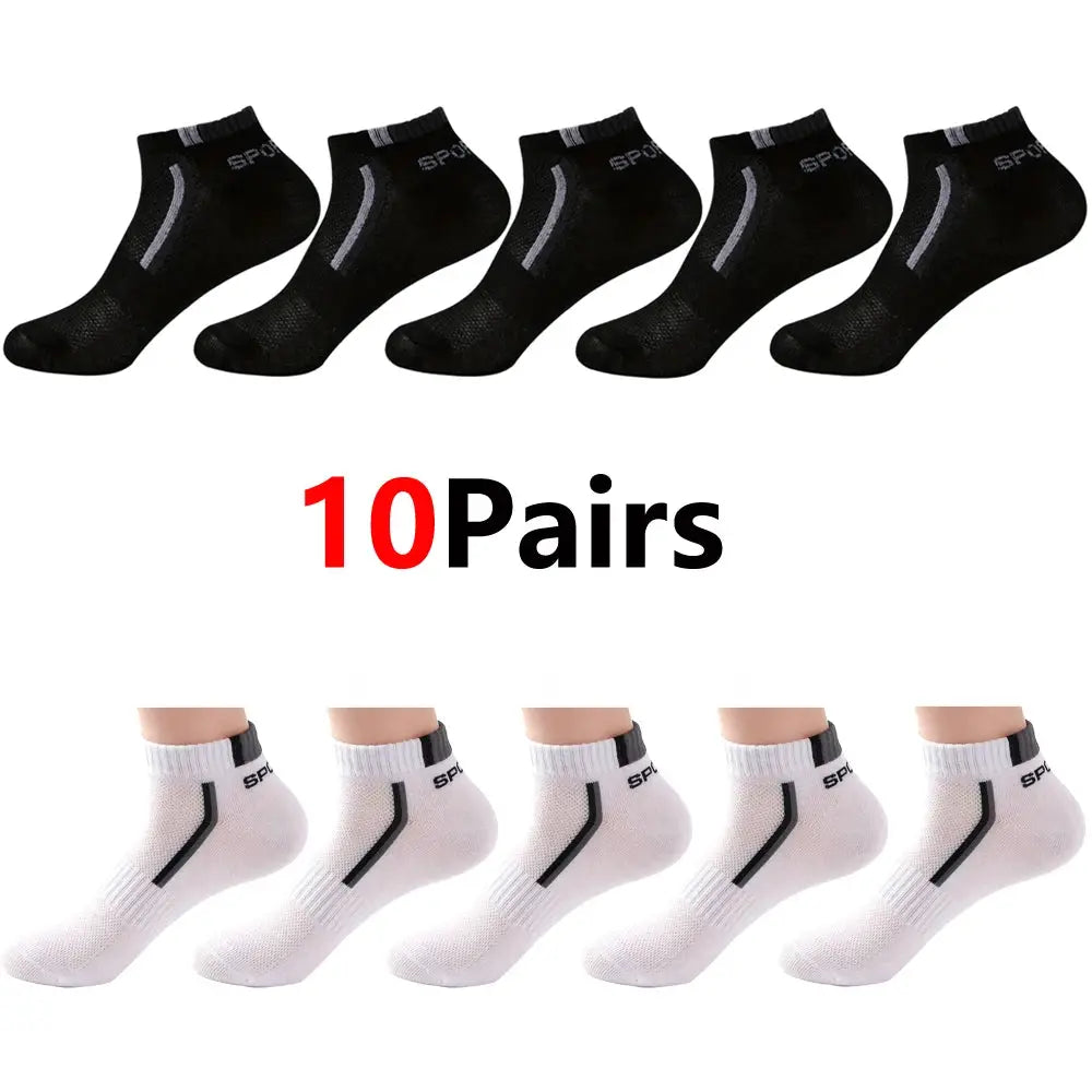 Mens Anti Slip Ankle Boat Socks Five Pairs For Business And Sports Breathable Sweat Resistant Odor Resistant Comfortable