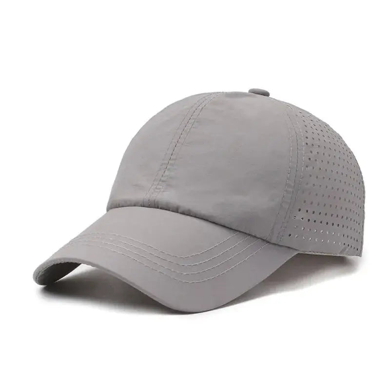 Dry Quickly Sun Cap Unisex Outdoor Casual Baseball Hat Big Size 60 To 65cm Adjustable Peaked Visor Cap