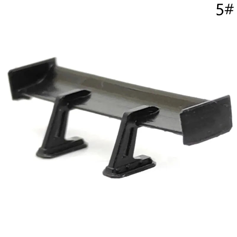 1:64 scale car rear spoiler wing with black plastic mounting stands for model cars