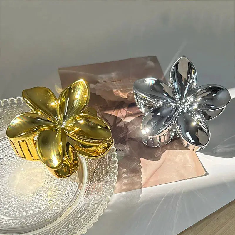 Boho Bloom Fashion Flower Hair Clips For Women Large Claw Hairpins With Secure Hold