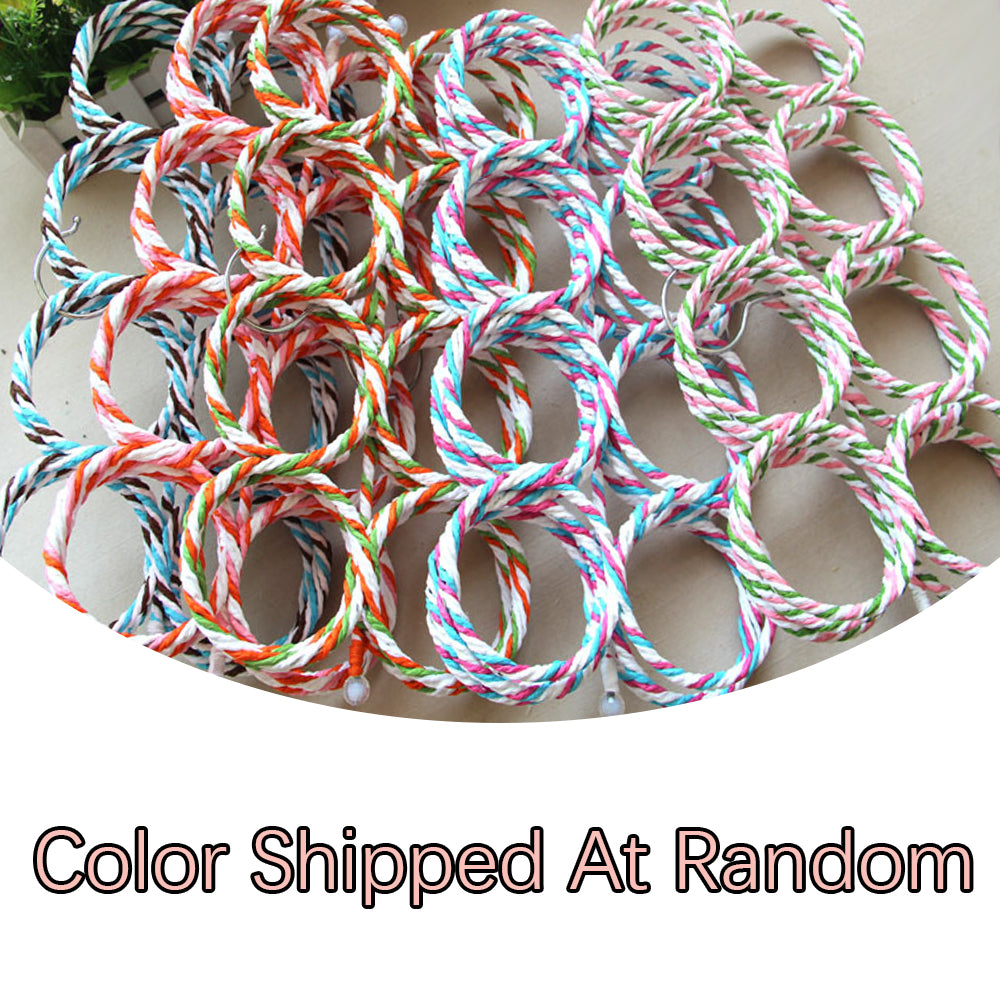 28-loop scarf holder with colorful twisted rope loops for shawls and scarves