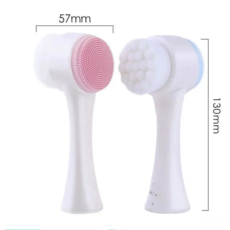 Lumina 3D Double Silicone Facial Cleansing Brush For Gentle Exfoliation Deep Pore Cleansing And Radiant Skin