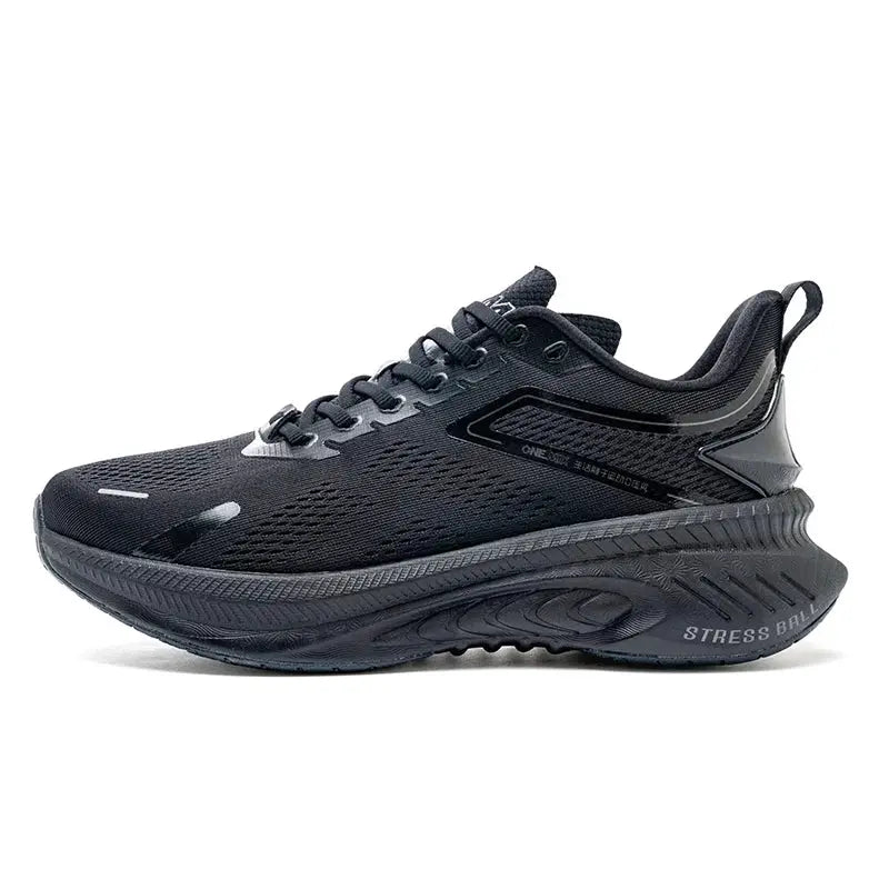 ONEMIX men's black breathable running shoe with mesh upper and cushioned sole