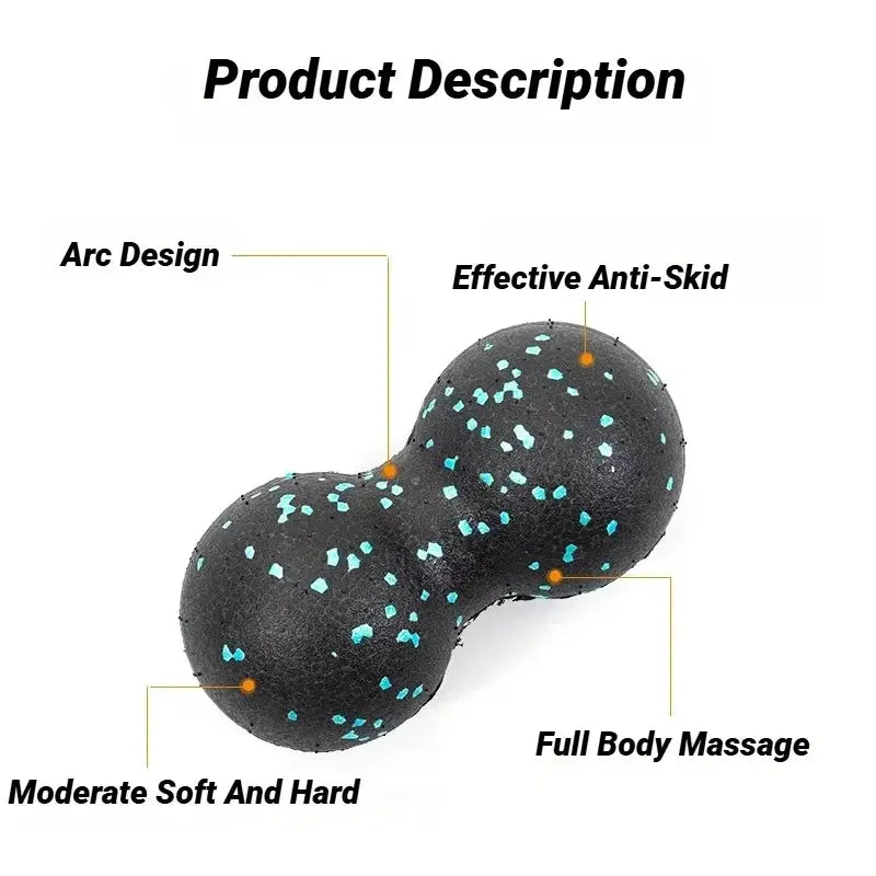 Yoga Peanut Massage Balls Lacrosse Ball Set For Fascia Release Deep Tissue Muscle Relaxation Pain Relief EPP Foam Block