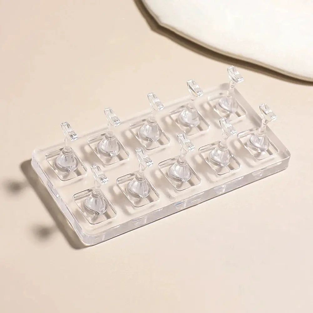 Aurora Nails Transparent Magnetic Nail Stand For Acrylic False Nails Holder For Training And Display