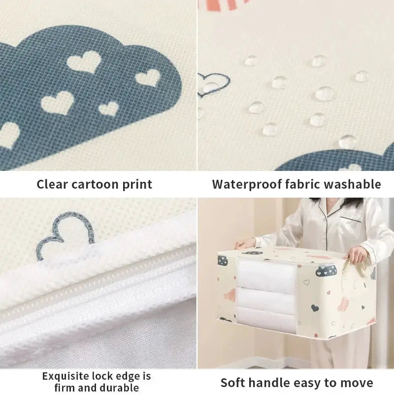 QuiltGuard All In One Clothes Storage Bag Large Capacity Dustproof Moistureproof Organizer For Home And Moving