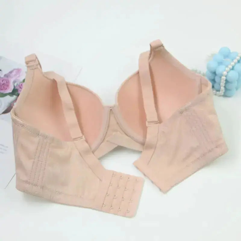 DaiNaFang nude push-up bra for women with full cup and adjustable back closure, breathable