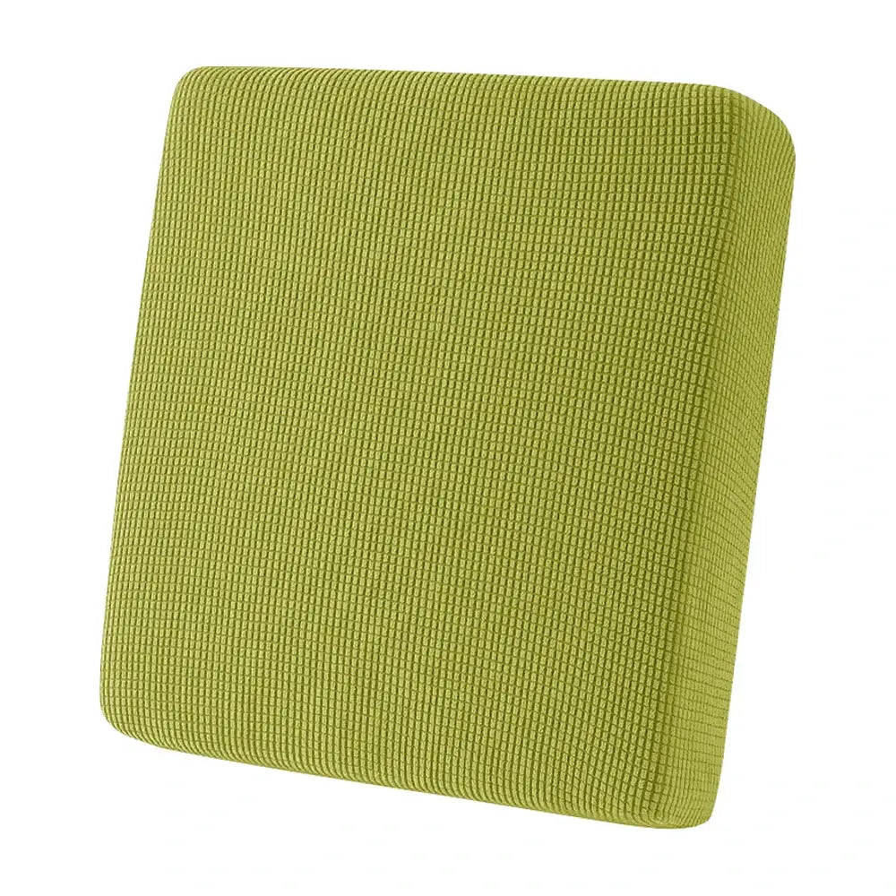 Jacquard Patio Sofa Cushion Cover, lime green waffle texture, universal outdoor stretch protector by Simples Market