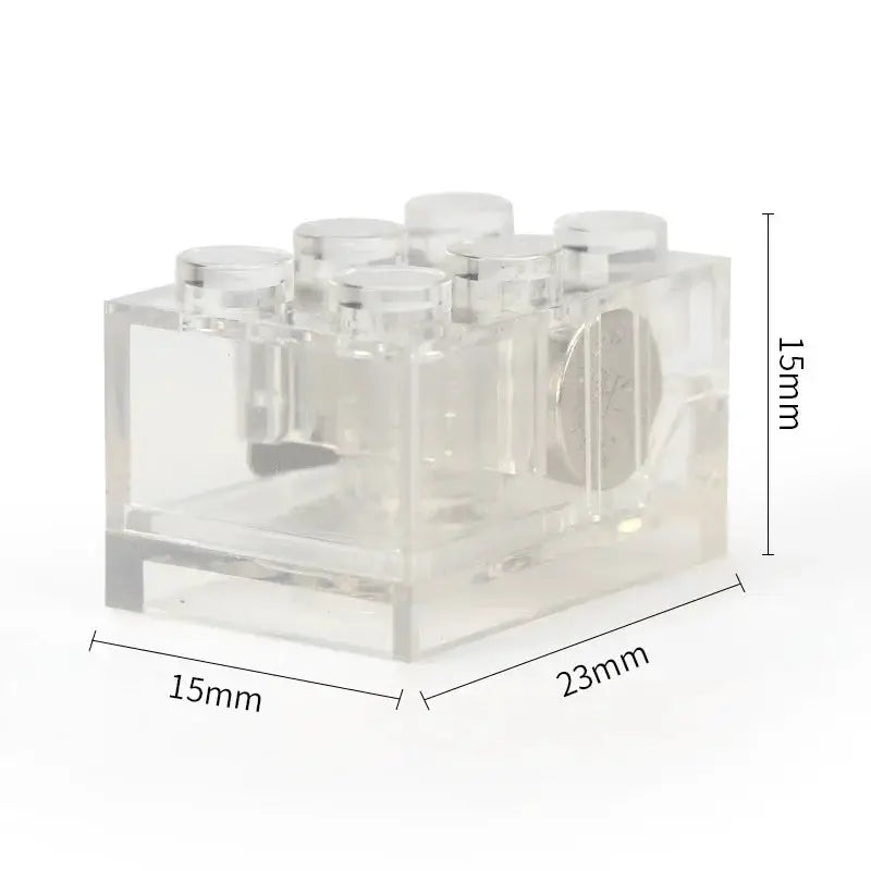 Rectangular 2x3 Building Block LED Light With Seven Color Transparent Illumination For Playroom Decor