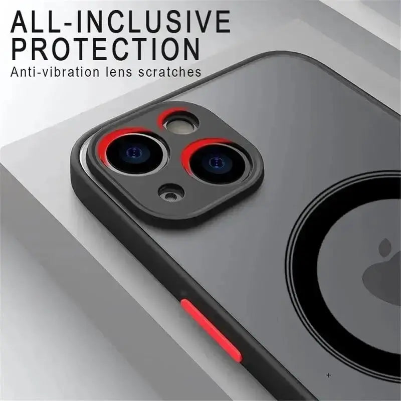 Luxury Matte Armor MagSafe Case For iPhone 16 15 14 13 12 11 Pro Max Mini XS XR Cover Protection