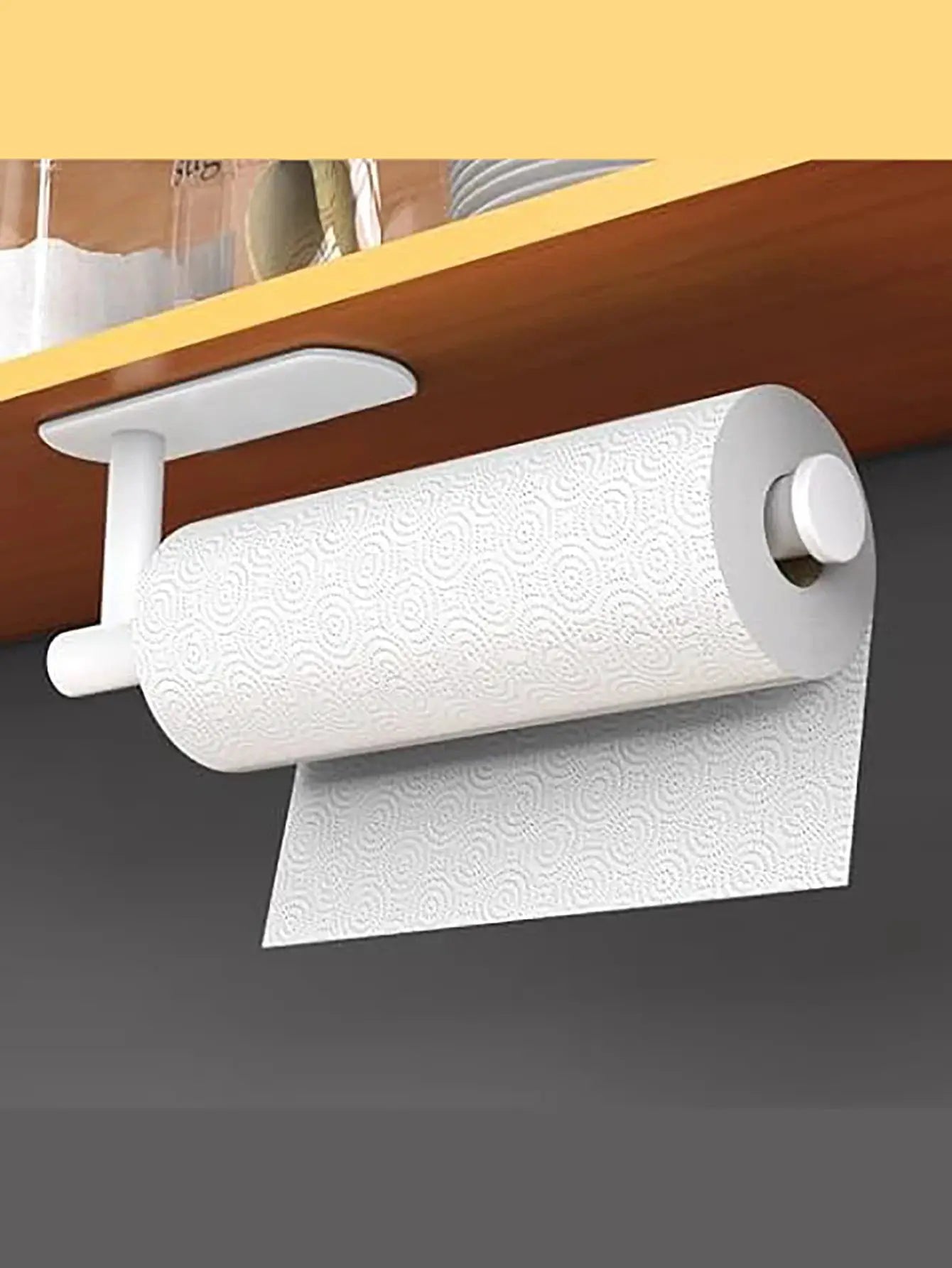 Adhesive Paper Towel Holder And Toilet Roll Dispenser For Kitchen Bathroom Cabinet Storage Napkin Rack