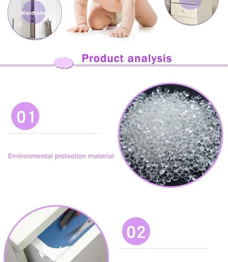 Simples Market baby safety lock: invisible magnetic cabinet and drawer latch for childproofing; environmental protection material shown.