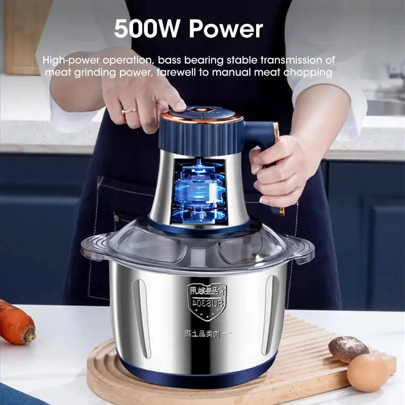 5L Electric Meat Grinder 304 Stainless Steel Food Processor Multifunctional Slicer Chopper Mincer Baby Food Maker
