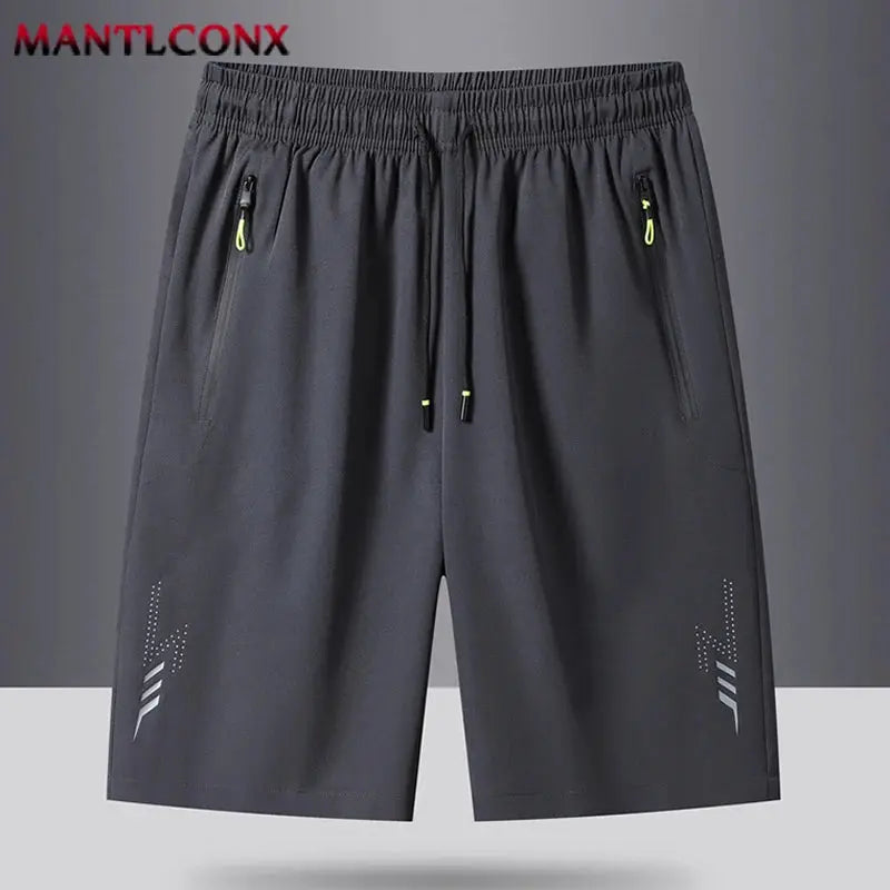 Summer Mens Sports Shorts For Running And Gym Breathable Quick Drying Casual Bottoms Black Gray