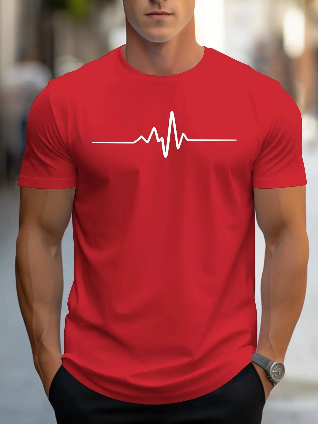 Men's 100 Percent Cotton Graphic Print Short Sleeve Round Neck T Shirt Summer Casual Top