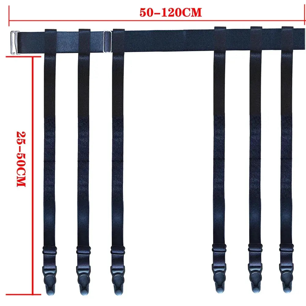 GarterGlam Garter Belt For Women And Girls Adjustable Elastic Thigh High Stockings Suspenders