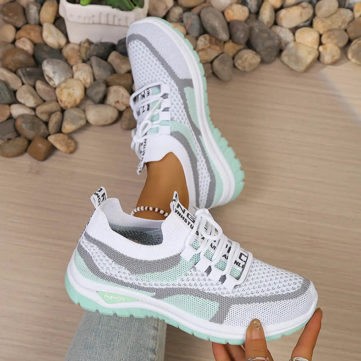 Women's Summer Casual Sneakers Two Tone Lightweight Comfort Versatile Work Shoes For Daily Wear And Travel